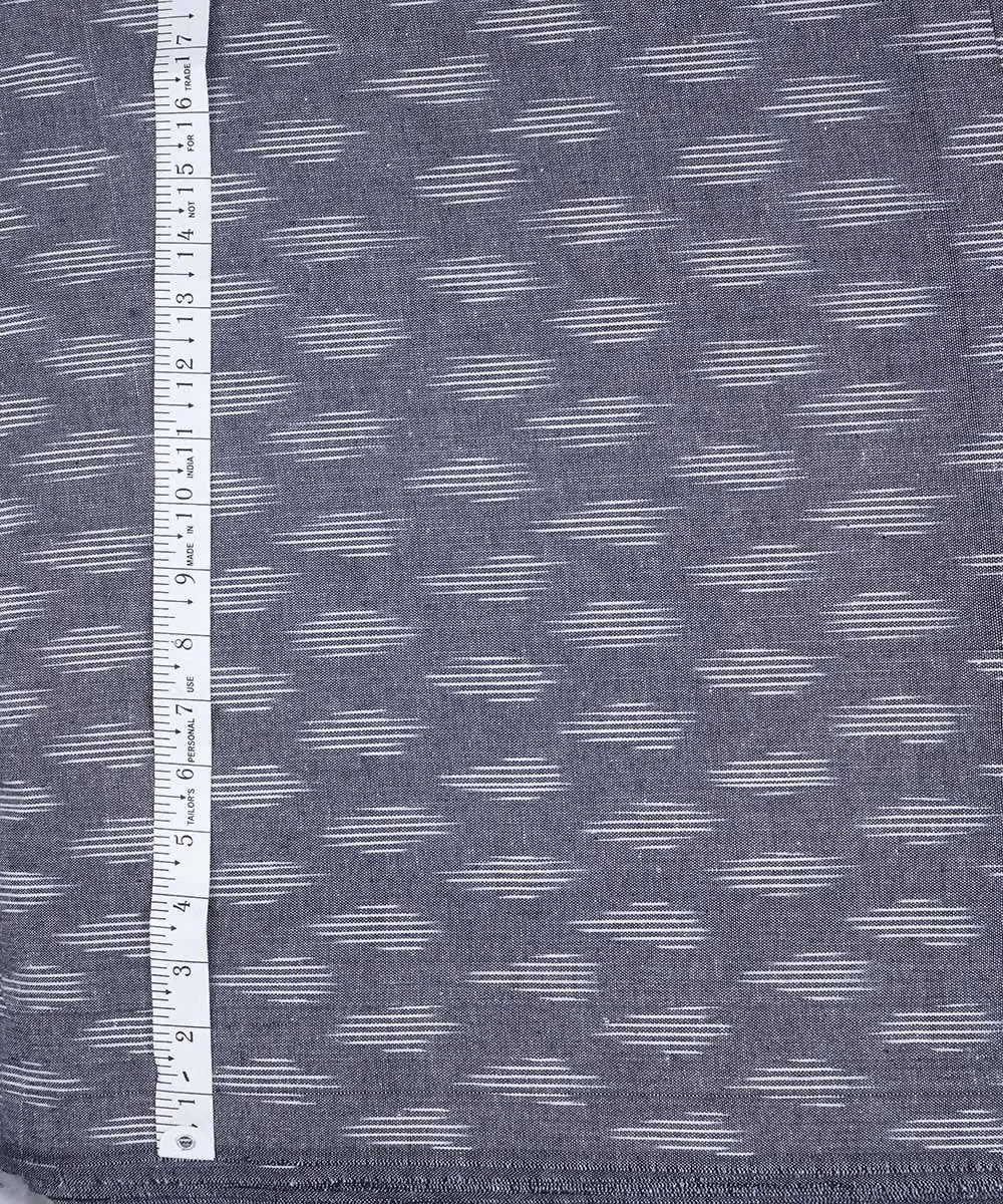 2.5m Ash grey handwoven cotton ikat pochampally kurta material