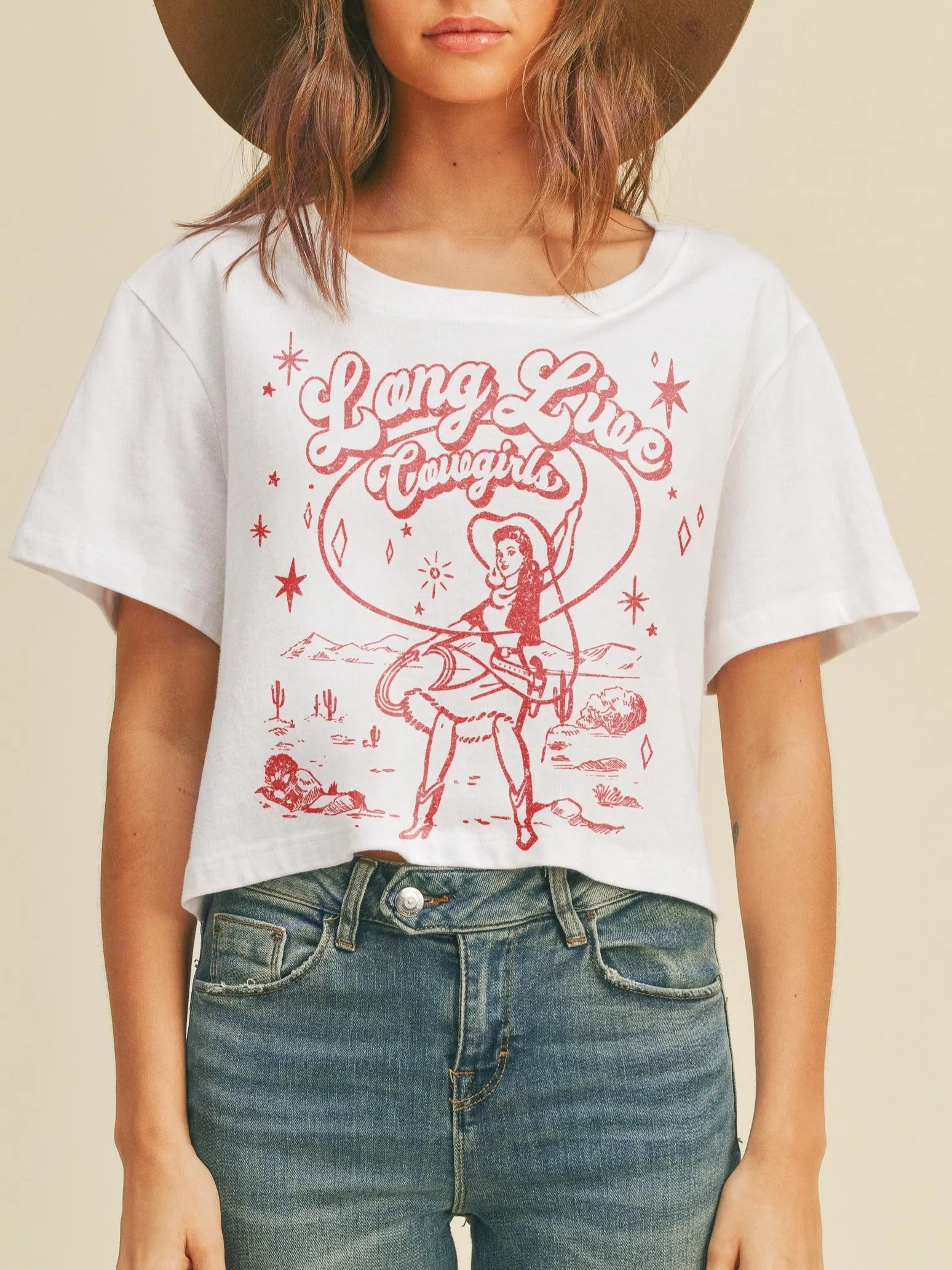 27 Long Live Cowgirls Cropped Tee