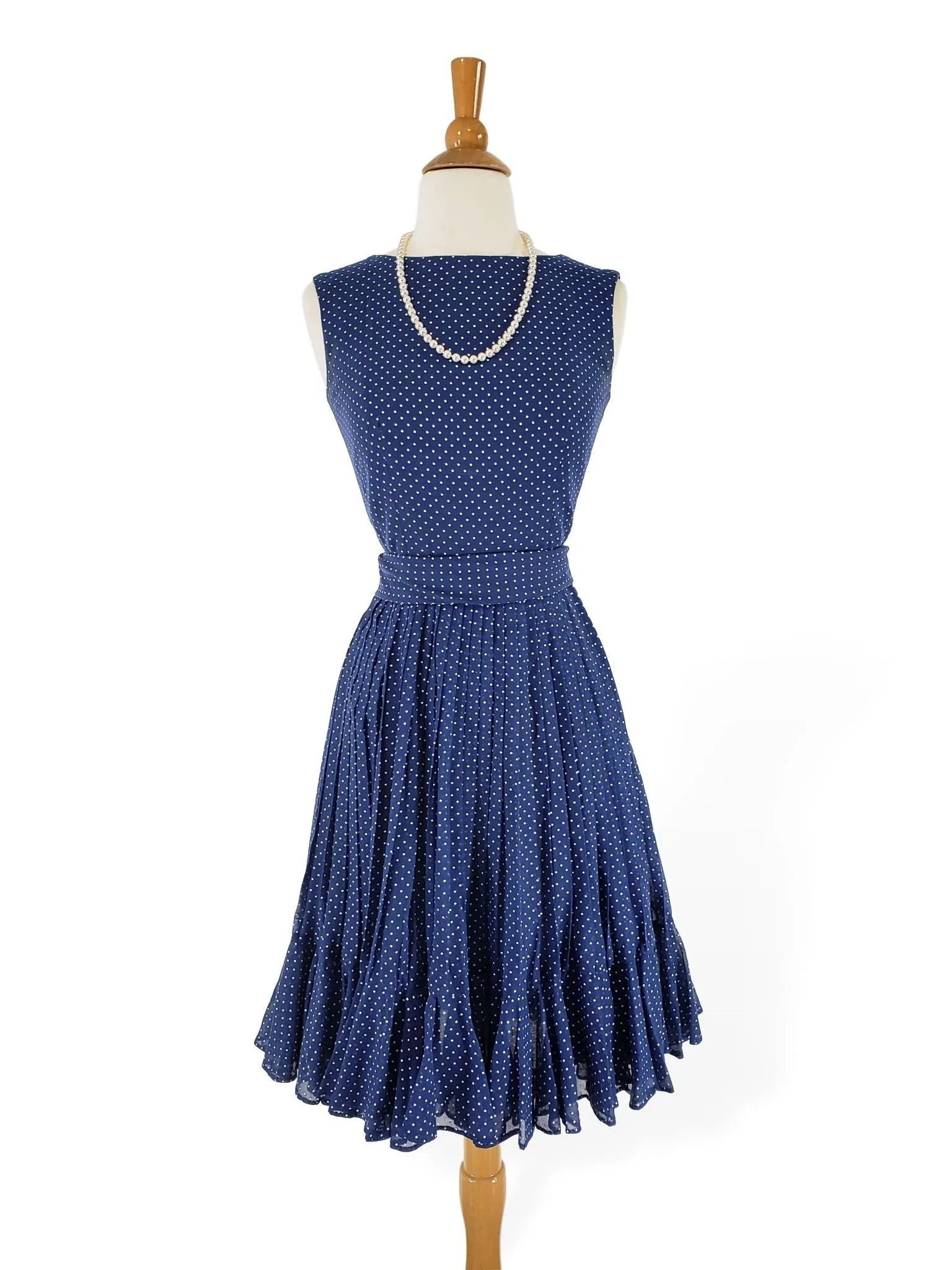 60s/70s Polka Dot Dress - xs, sm