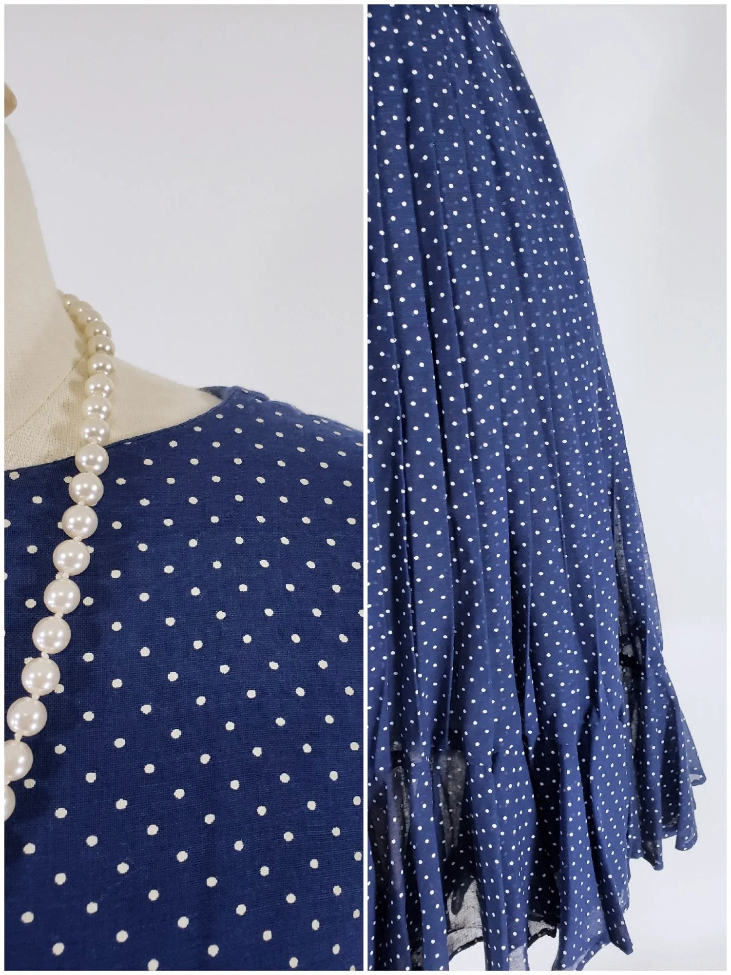 60s/70s Polka Dot Dress - xs, sm