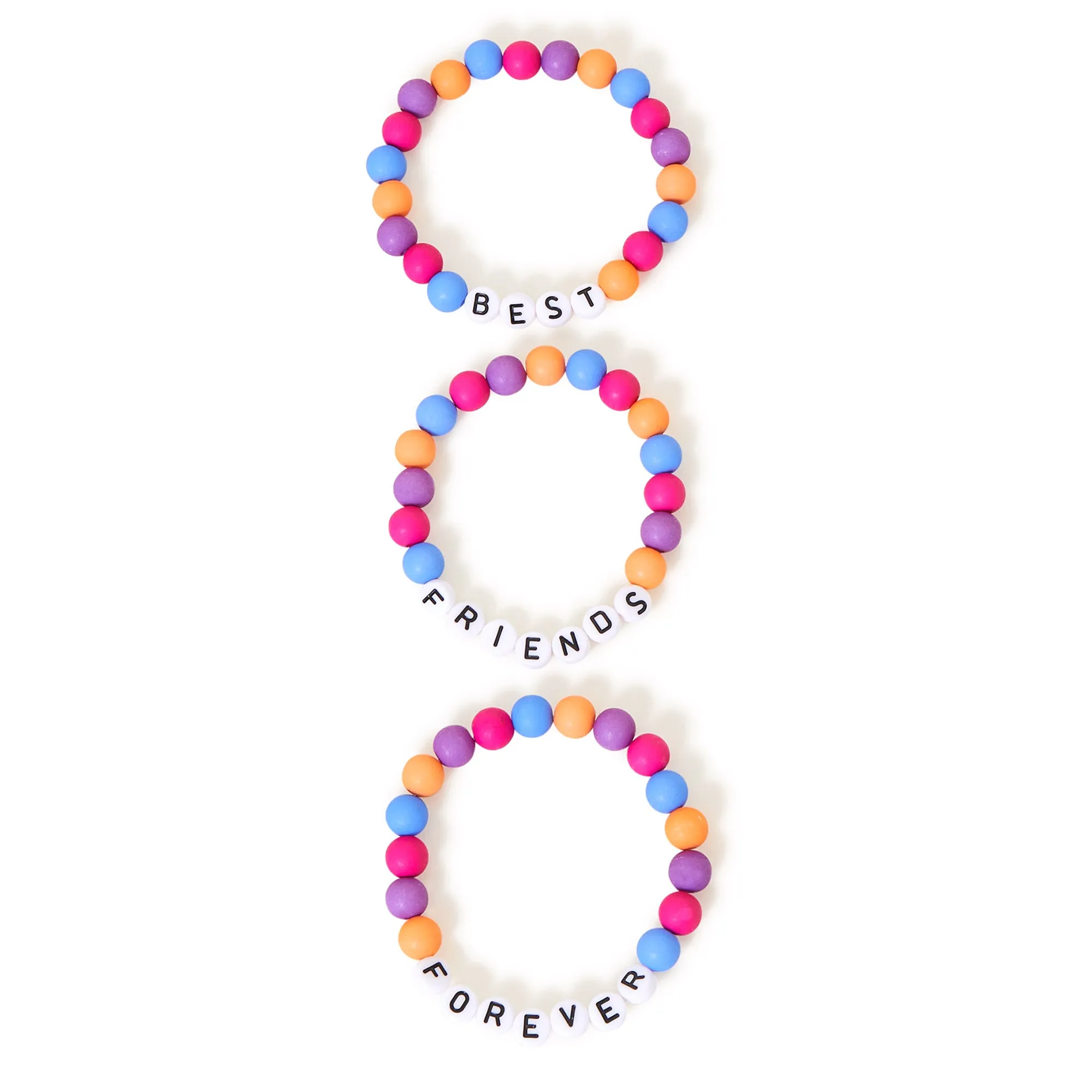 Accessorize London Girl's Bff Bracelets Set Of Three