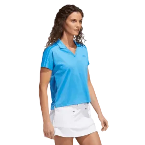 Adidas Ladies 3-Stripes Polo Shirt- Blue