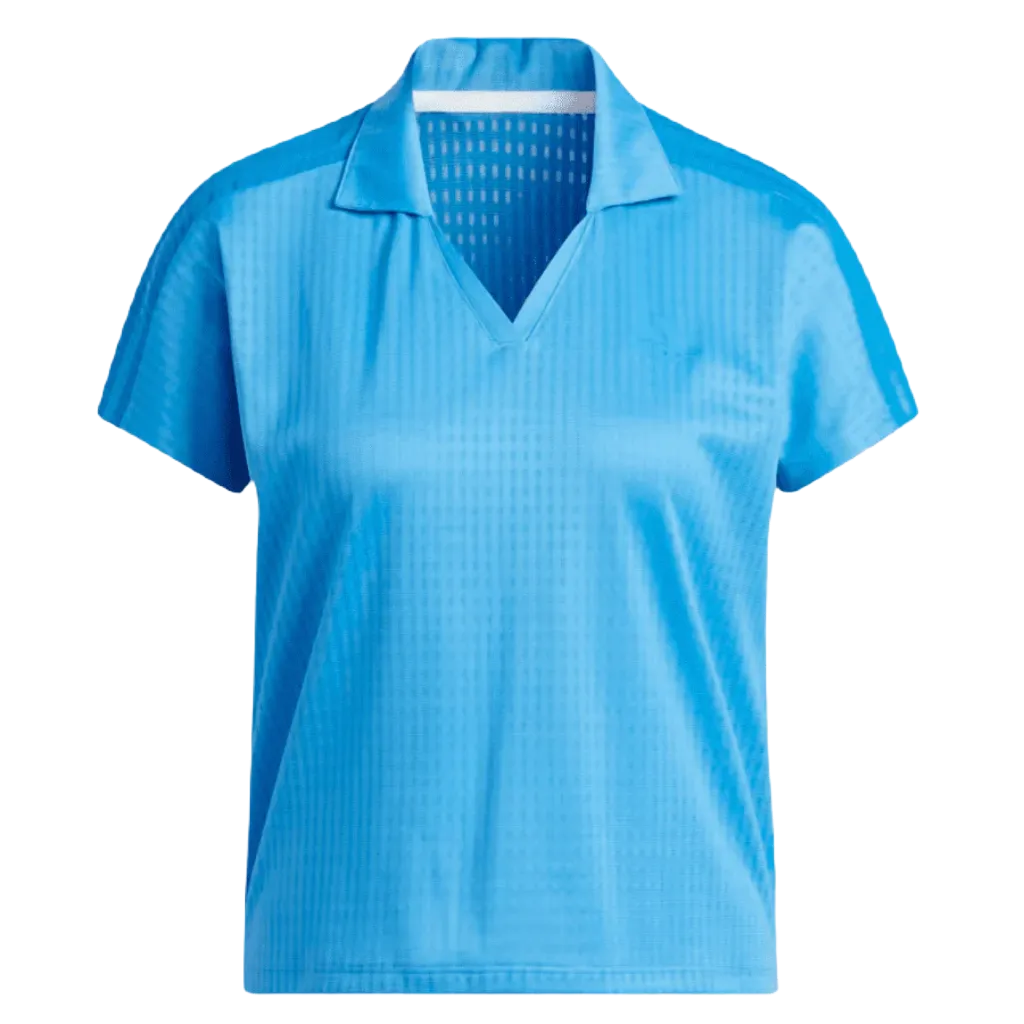 Adidas Ladies 3-Stripes Polo Shirt- Blue