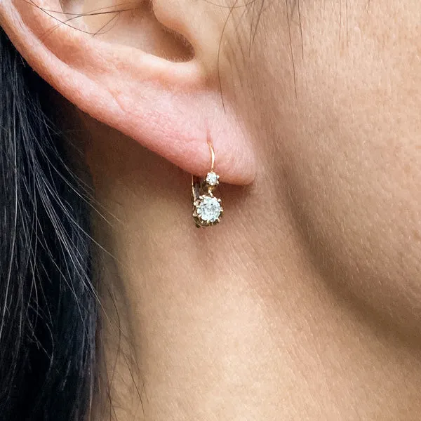 Antique Diamond Drop Earrings