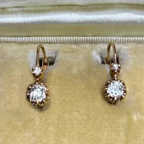 Antique Diamond Drop Earrings