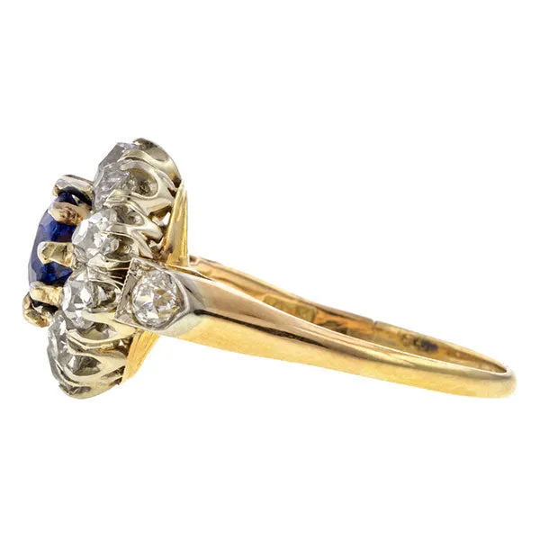 Antique Sapphire and Diamond Ring