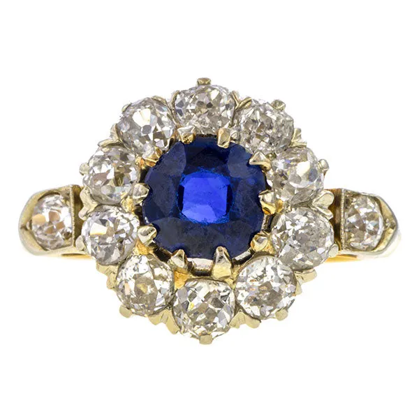 Antique Sapphire and Diamond Ring