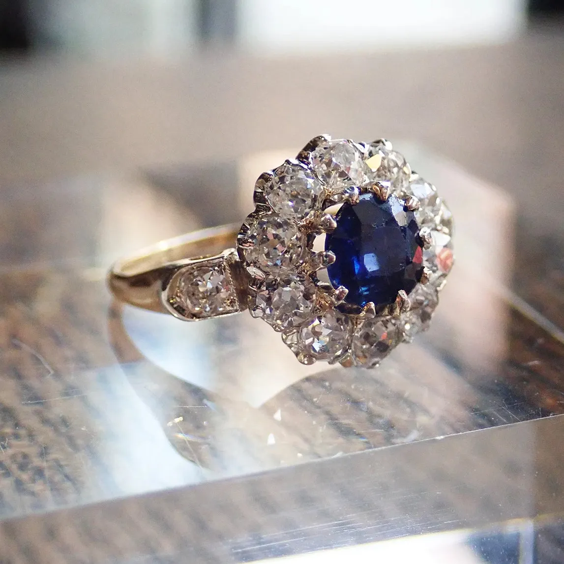 Antique Sapphire and Diamond Ring