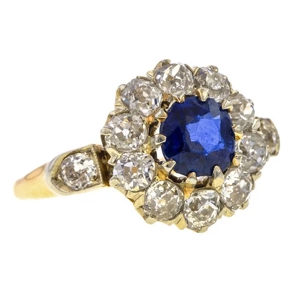 Antique Sapphire and Diamond Ring