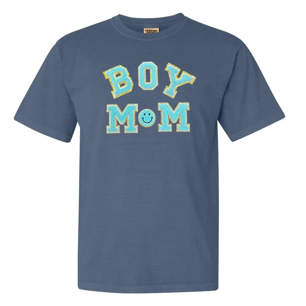 Boy Mom Letter Patch T-Shirt