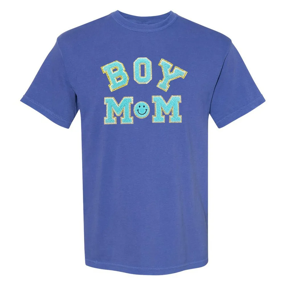 Boy Mom Letter Patch T-Shirt