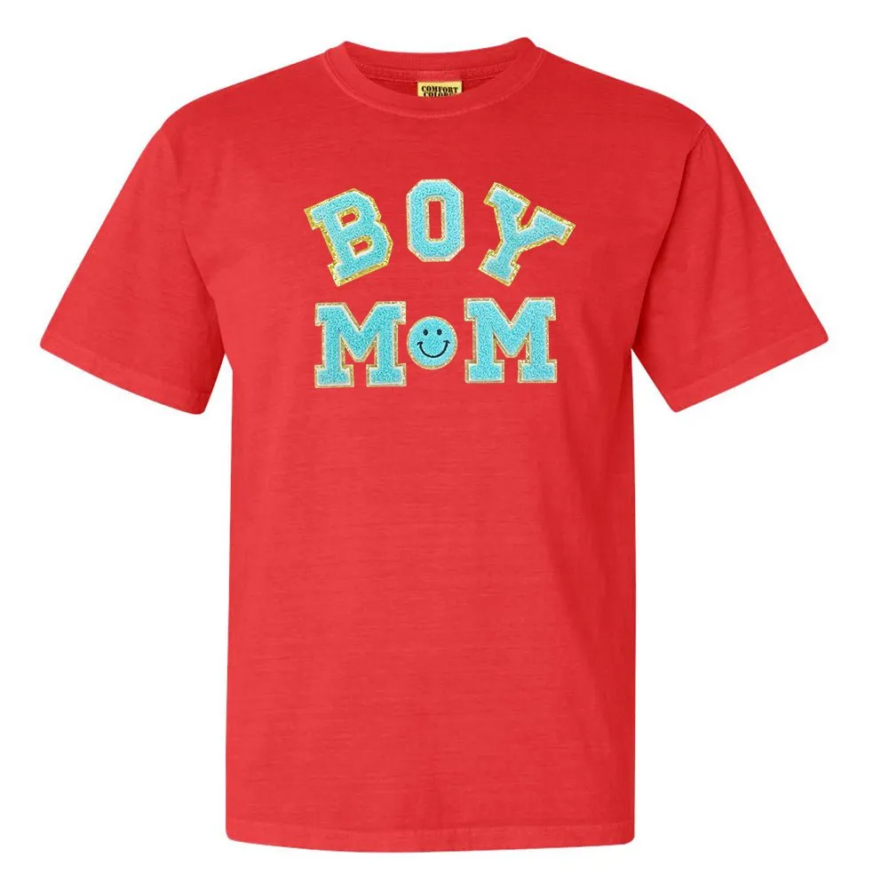 Boy Mom Letter Patch T-Shirt