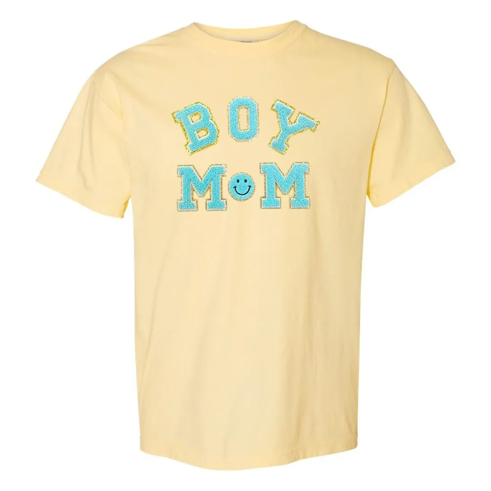 Boy Mom Letter Patch T-Shirt