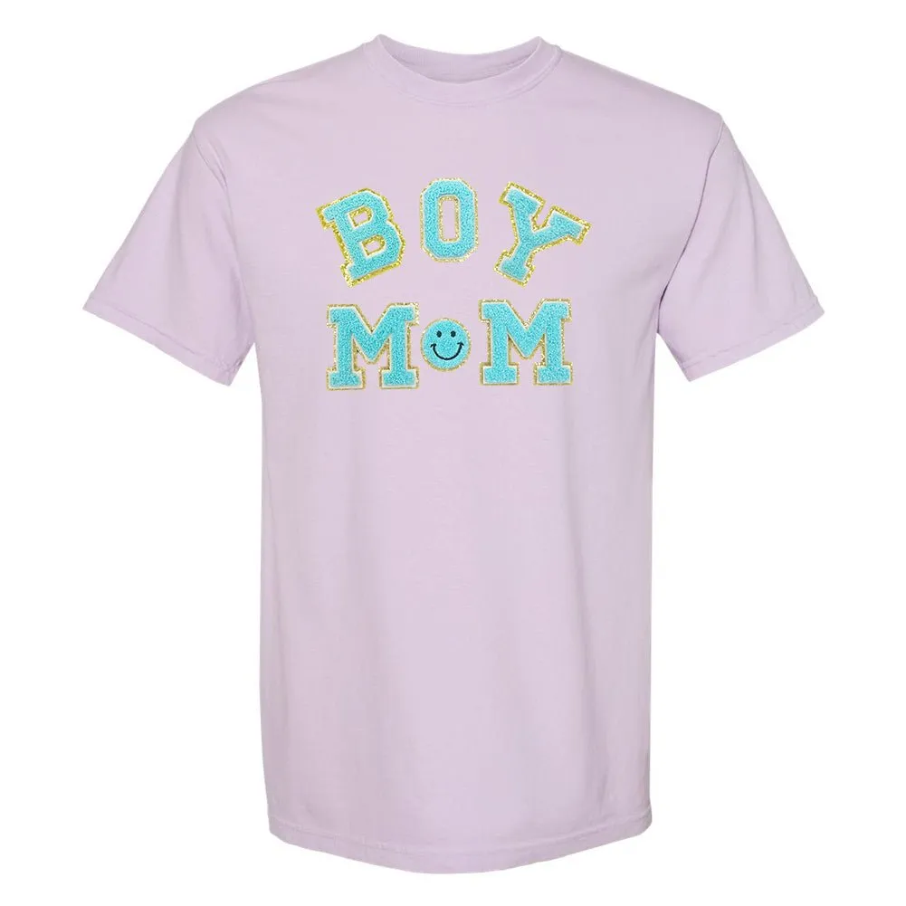 Boy Mom Letter Patch T-Shirt