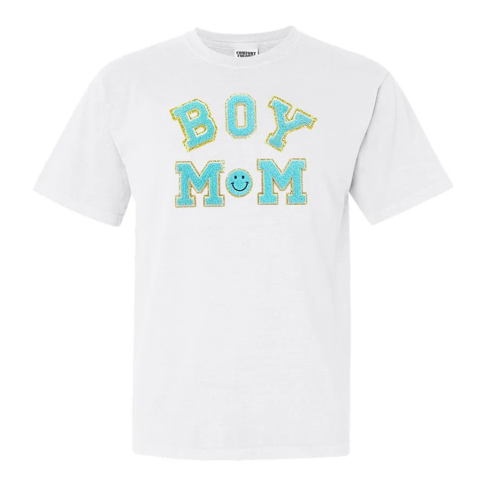 Boy Mom Letter Patch T-Shirt