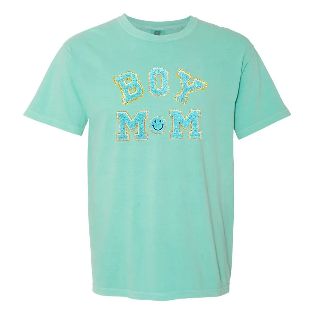 Boy Mom Letter Patch T-Shirt