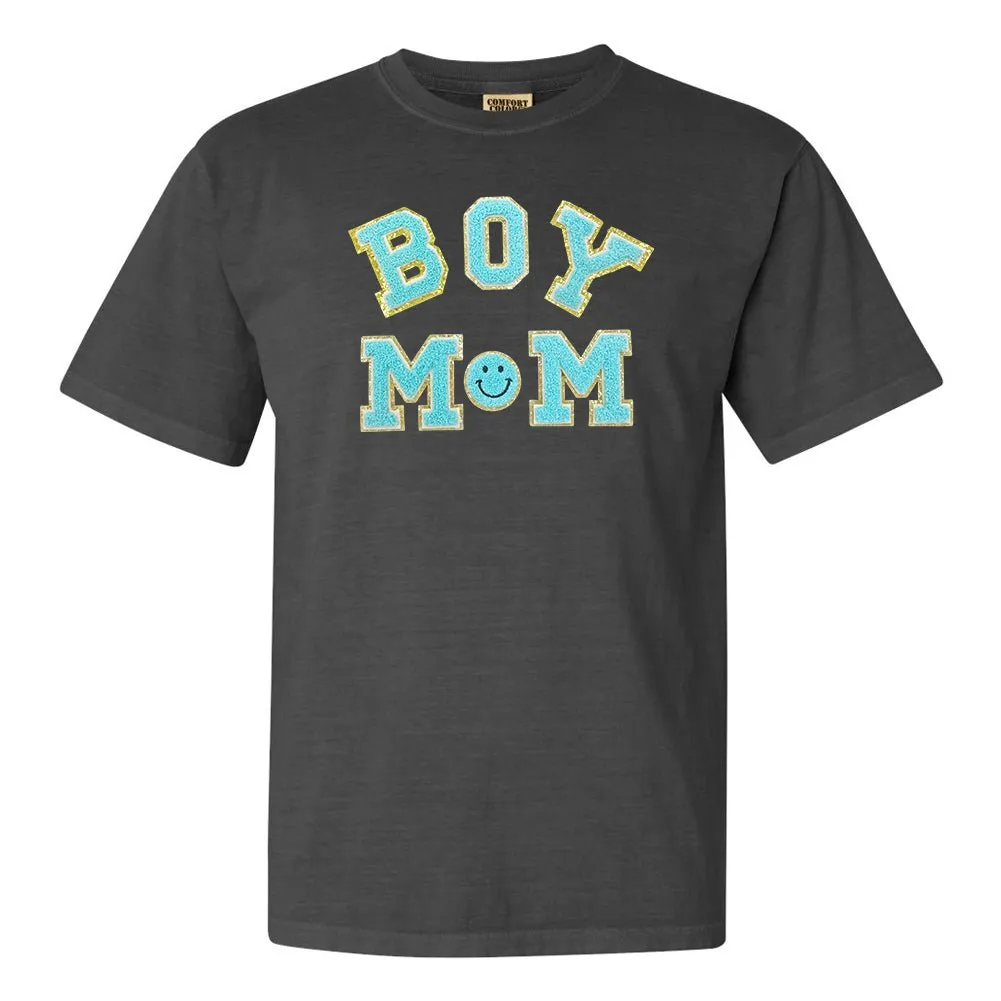 Boy Mom Letter Patch T-Shirt