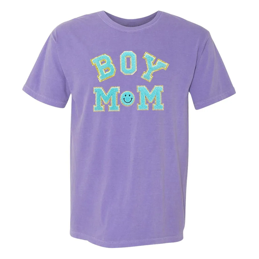 Boy Mom Letter Patch T-Shirt