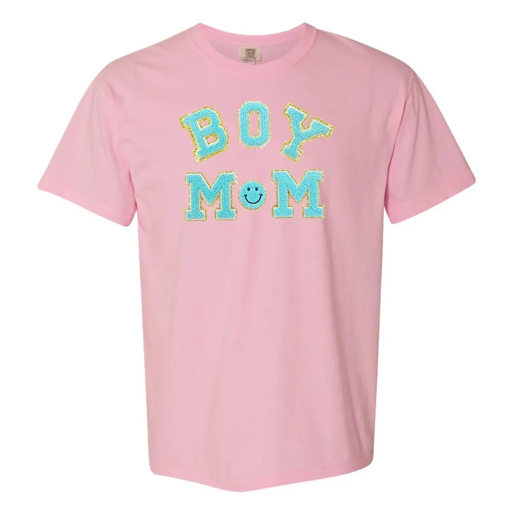 Boy Mom Letter Patch T-Shirt