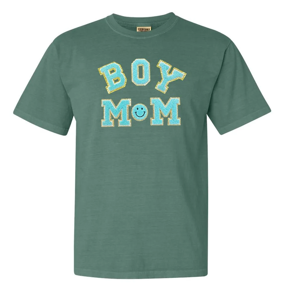 Boy Mom Letter Patch T-Shirt