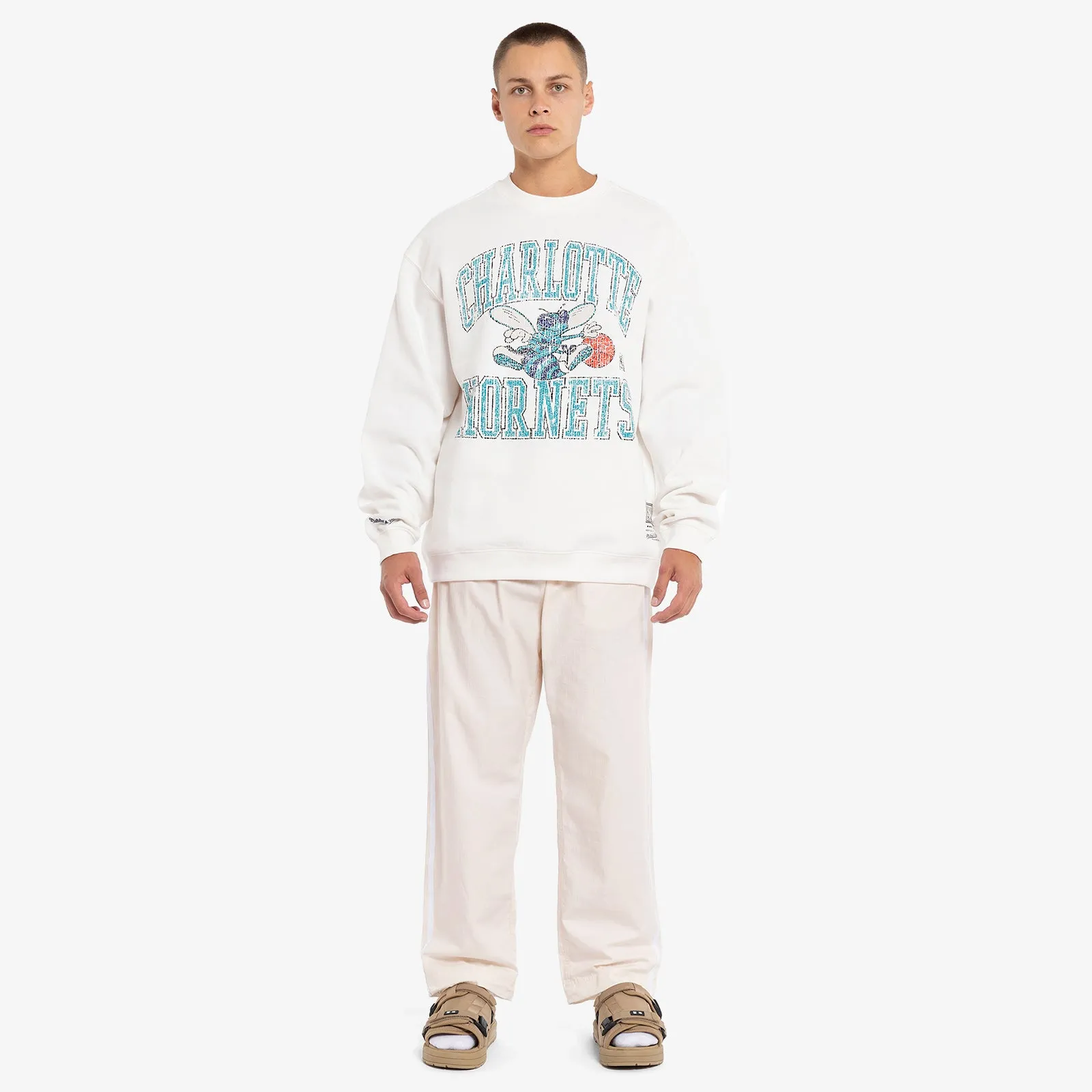 Charlotte Hornets Ivy Arch Crew Sweatshirt - Vintage White