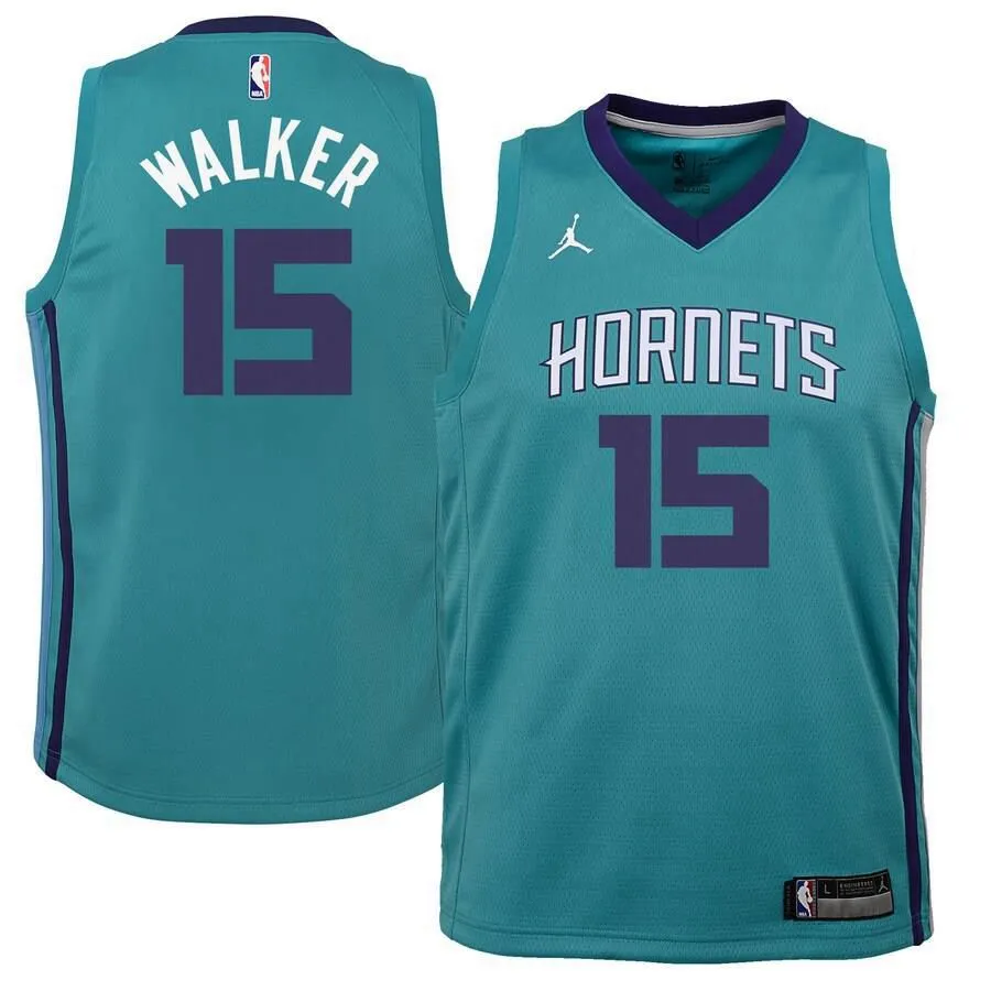 Charlotte Hornets Kemba Walker Jordan Brand Swingman Icon Jersey Kids - Blue | Ireland X7848R5