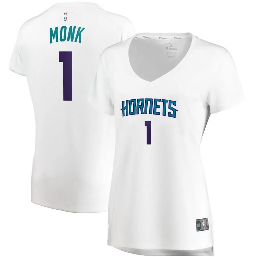 Charlotte Hornets Malik Monk Fanatics Branded Replica Fast Break Player Association Jersey Womens - White | Ireland Y7601Z2