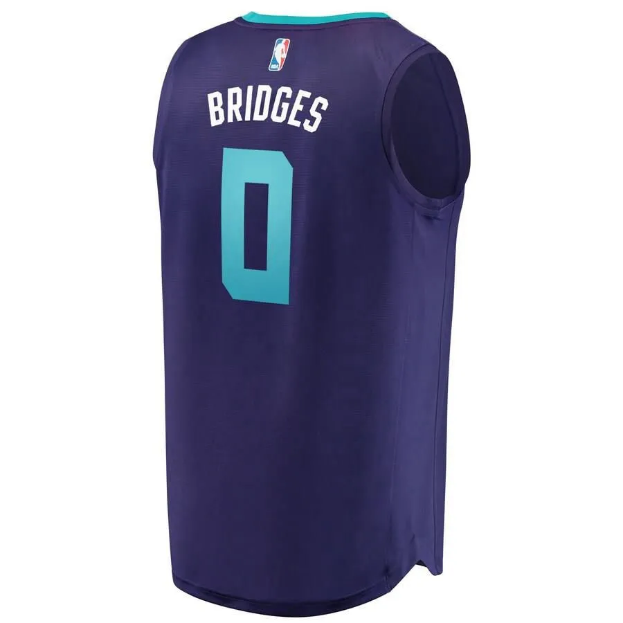 Charlotte Hornets Miles Bridges Fanatics Branded Fast Break Statement Jersey Kids - Purple | Ireland Y7703N8