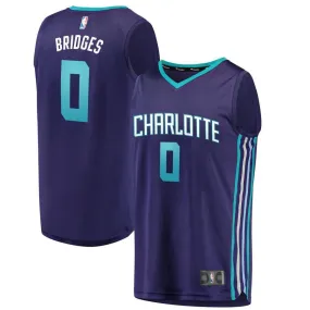 Charlotte Hornets Miles Bridges Fanatics Branded Fast Break Statement Jersey Kids - Purple | Ireland Y7703N8