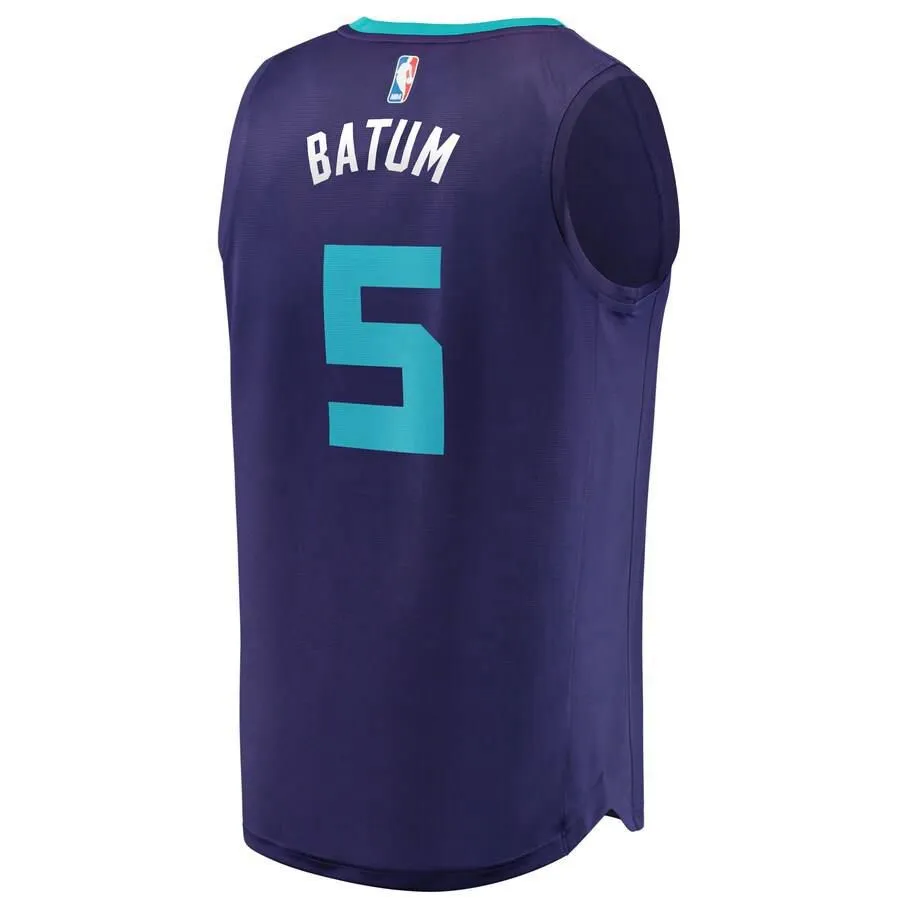 Charlotte Hornets Nicolas Batum Fanatics Branded Replica Fast Break Player Statement Jersey Kids - Purple | Ireland K9669G9