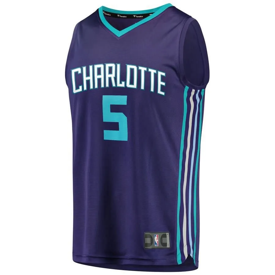 Charlotte Hornets Nicolas Batum Fanatics Branded Replica Fast Break Player Statement Jersey Kids - Purple | Ireland K9669G9