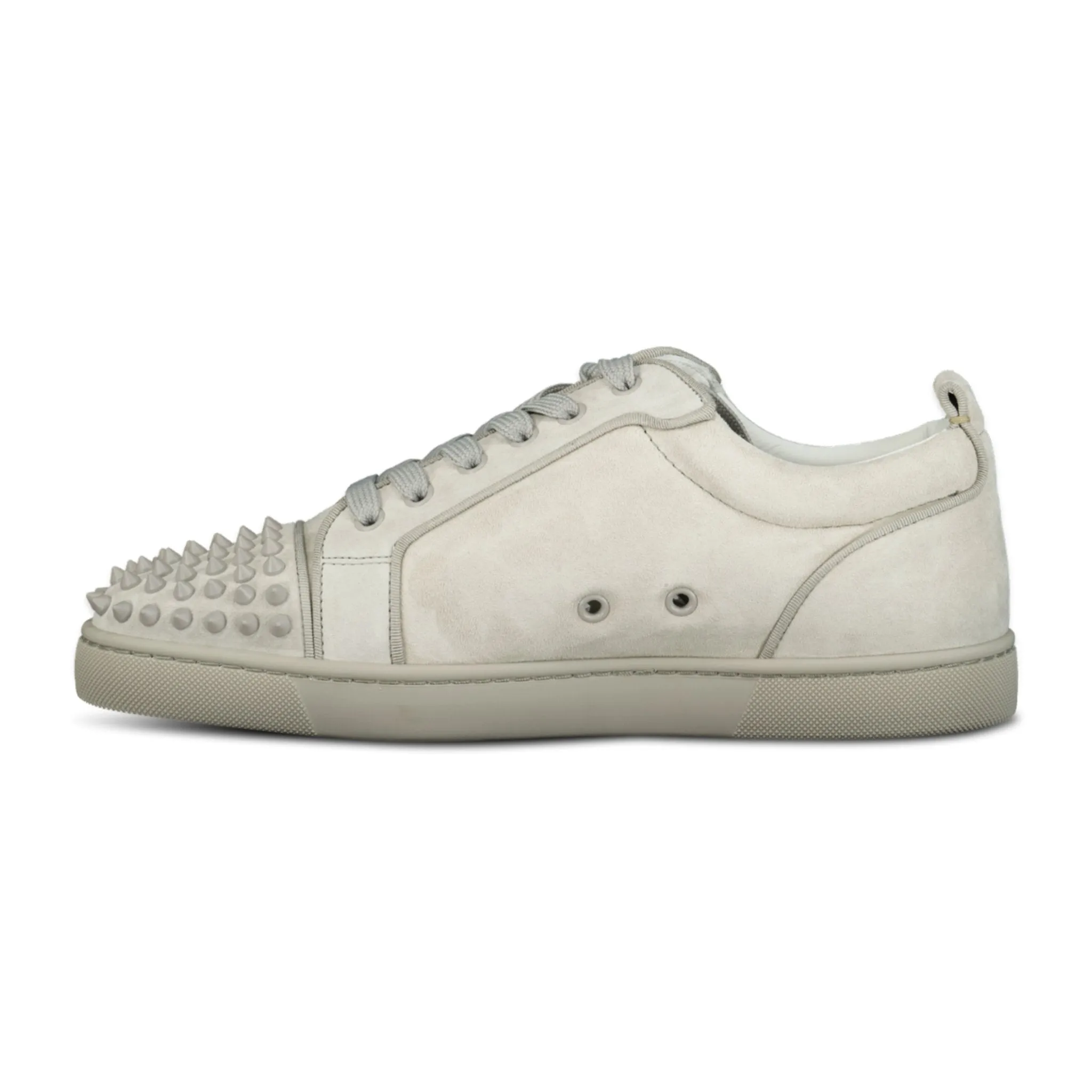 CHRISTIAN LOUBOUTIN  'JUNIOR SPIKES' ORLATO SNEAKERS LIGHT GREY / BEIGE