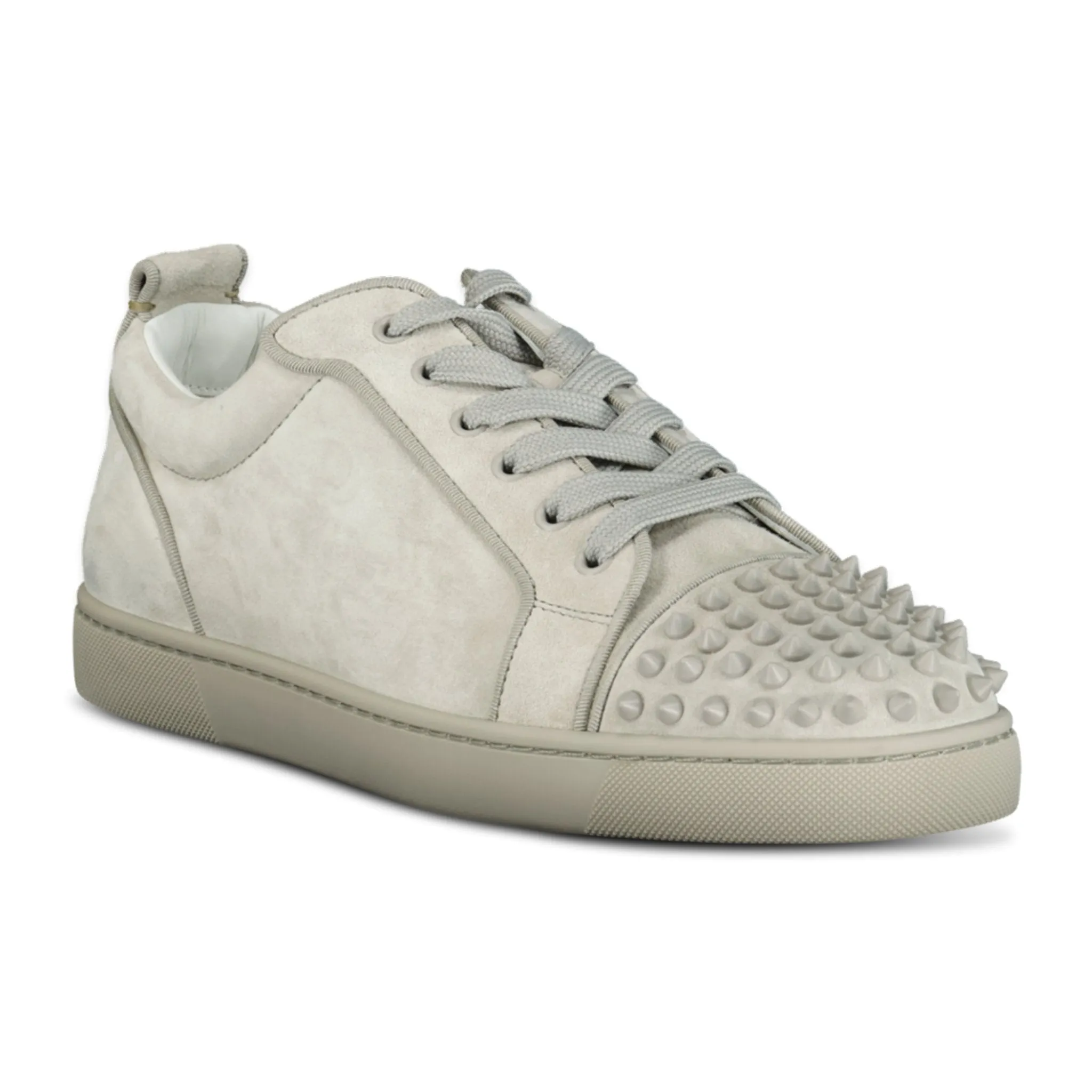 CHRISTIAN LOUBOUTIN  'JUNIOR SPIKES' ORLATO SNEAKERS LIGHT GREY / BEIGE