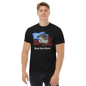 Customizable Tshirt With American Eagle Flag