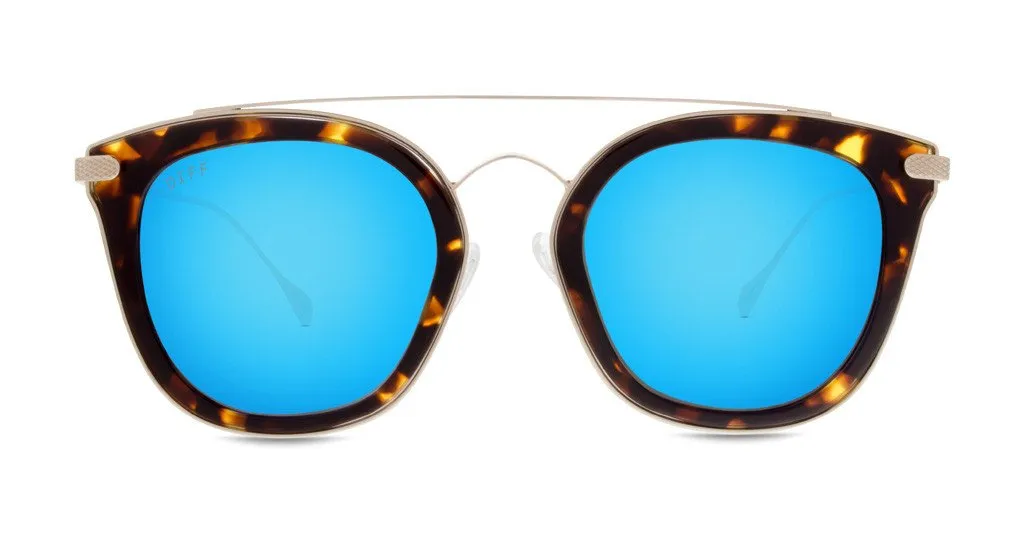 Diff Eyewear Zoey Tortoise Blue Sunglasses