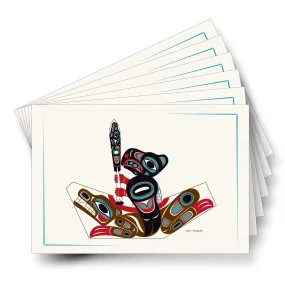 Eagle & Bear Canoe - Formline Art Cards