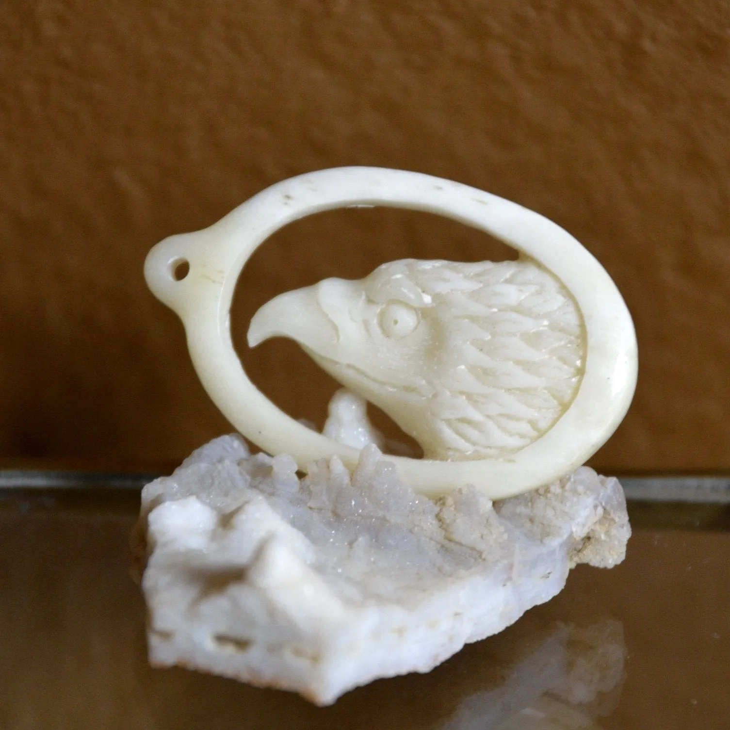 Eagle Bead Pendant Carving