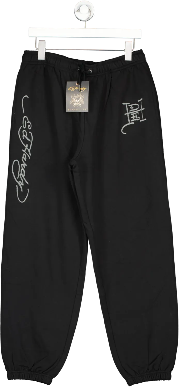 ed hardy Black Snake Eagle Flight Cotton Baggy Joggers UK L