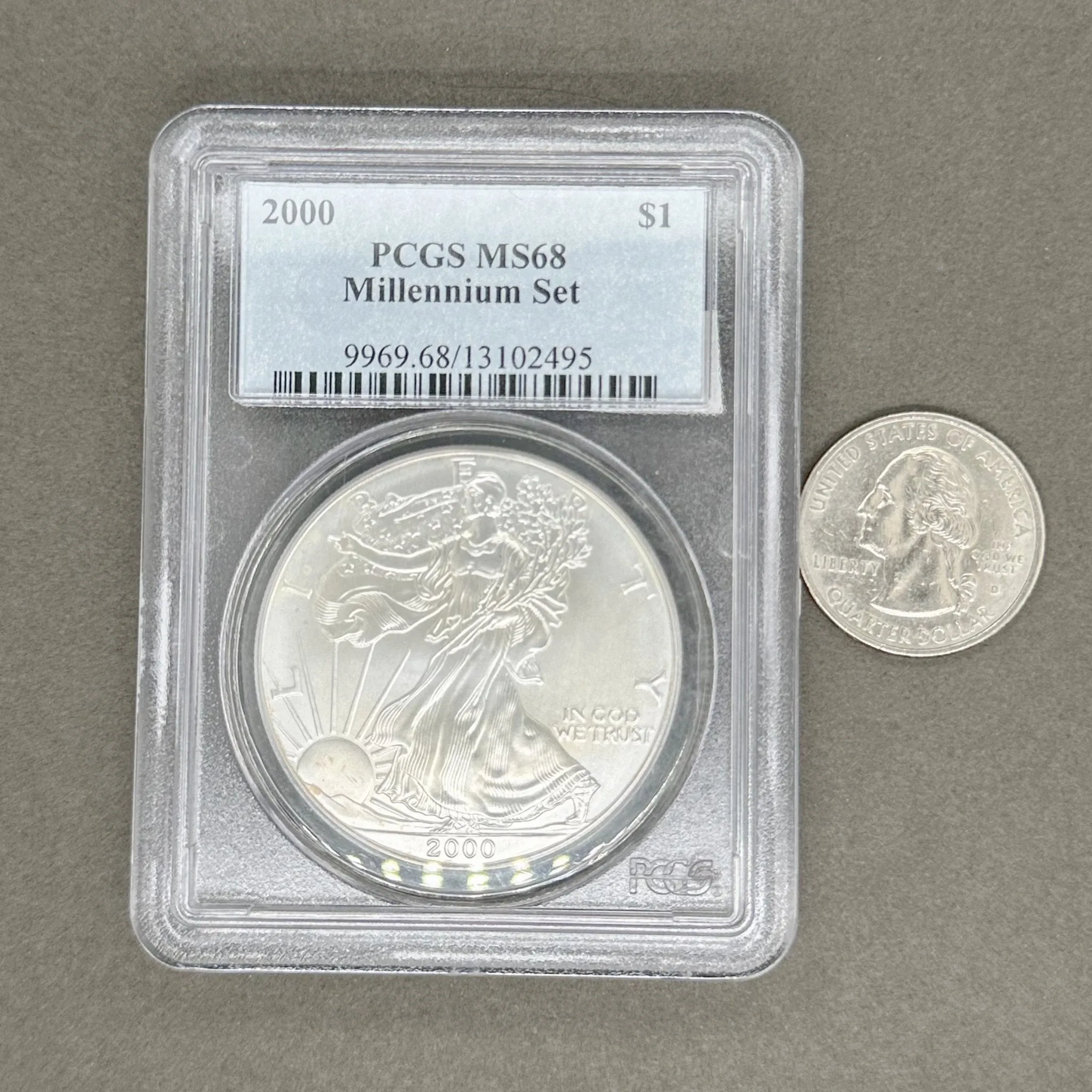 Estate 0.999 Fine Silver 2000 American Eagle $1 PCGS MS68 Dollar Coin