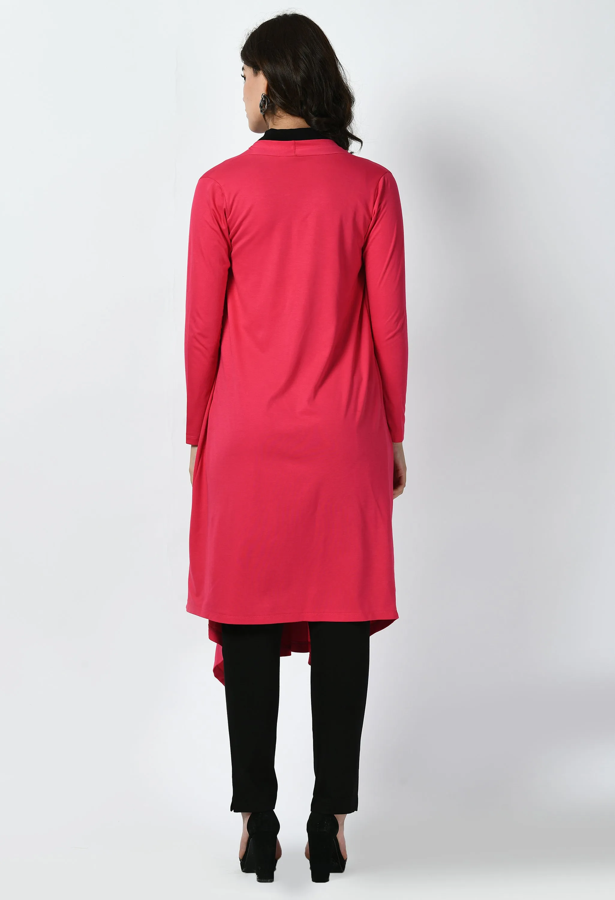 Exude Supreme Longline Shrug (Hot Pink)