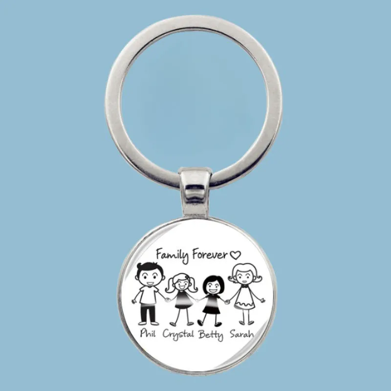 Family Forever Print Keychain