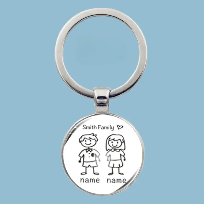 Family Forever Print Keychain