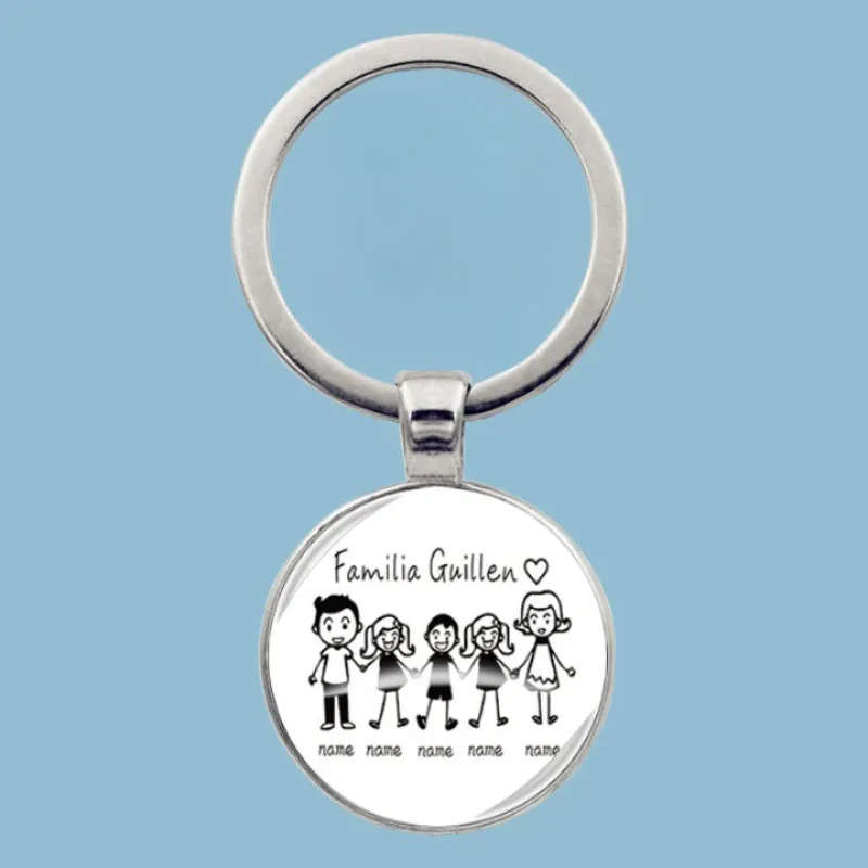 Family Forever Print Keychain