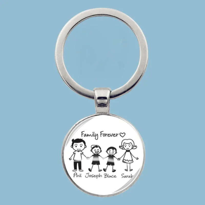 Family Forever Print Keychain