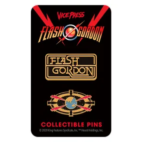 Flash Gordon "Target Earth" Enamel Pin Set