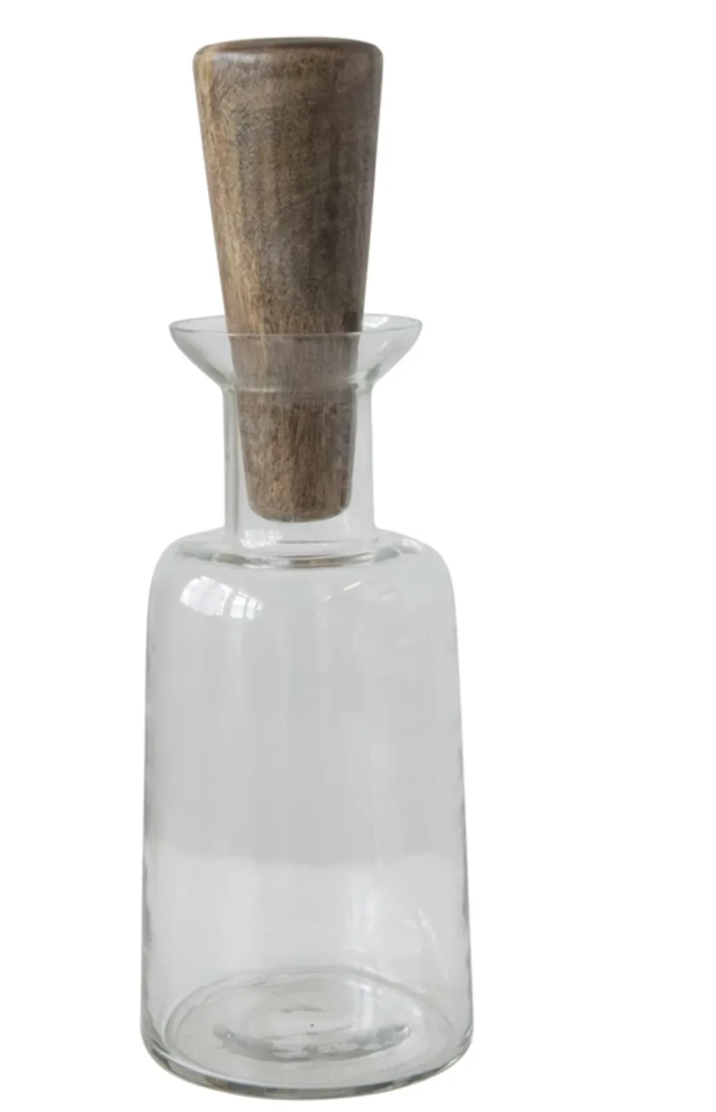 Glass Decanter with Mango Wood Stopper