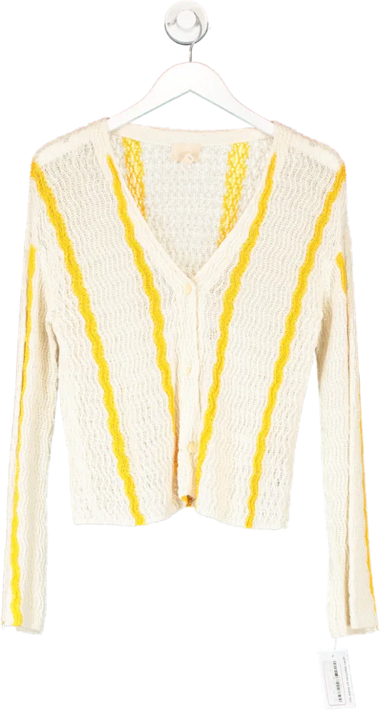 H&M Beige Crochet Cardigan UK S