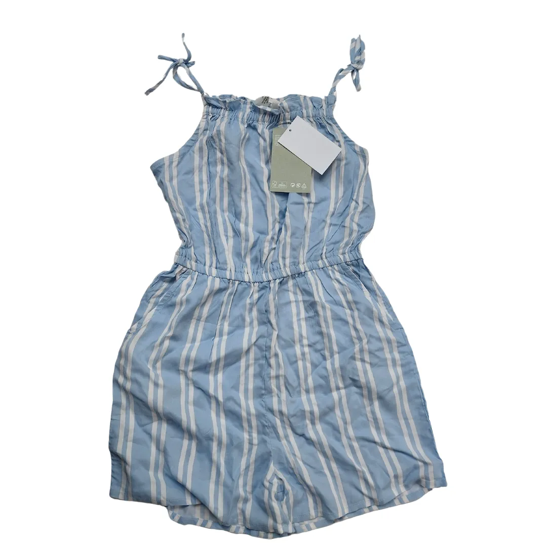 H&M Blue and White Striped Jumpsuit (8 - 9 Years) | Brand New |