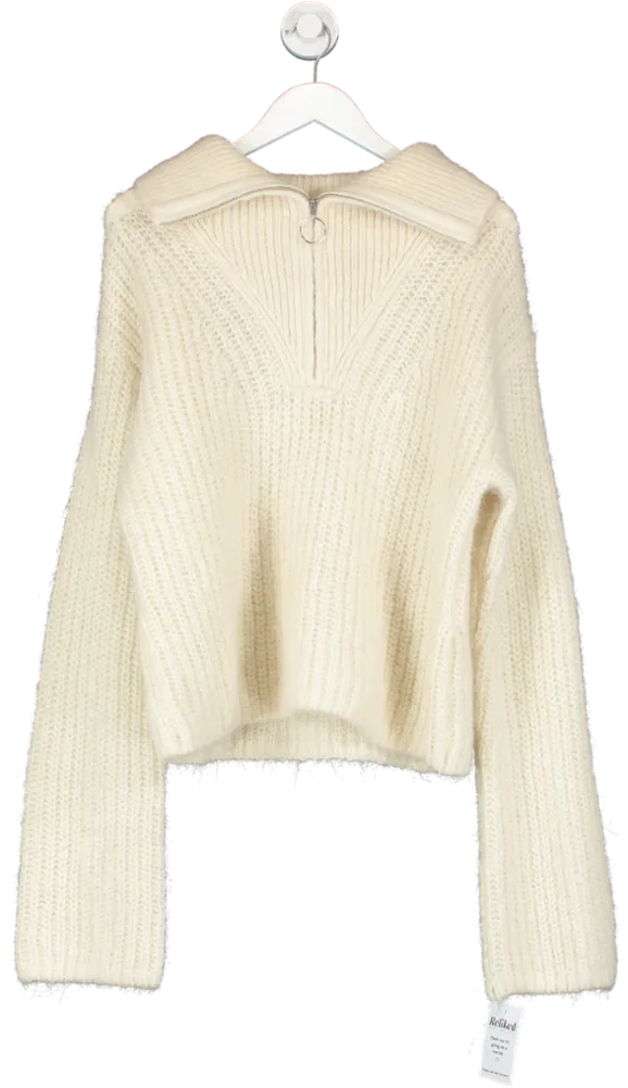 H&M Cream Alpaca Blend Over Size Jumper UK S