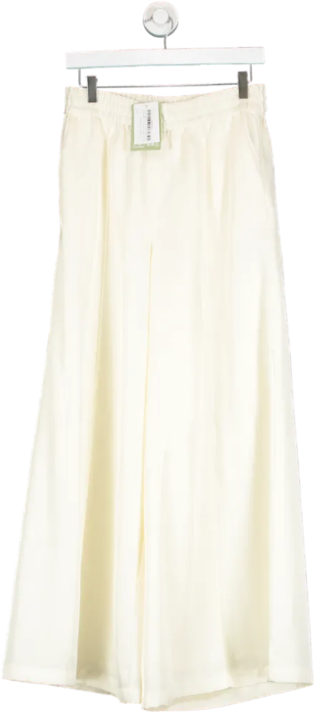 H&M Cream Wide Leg Trousers UK S